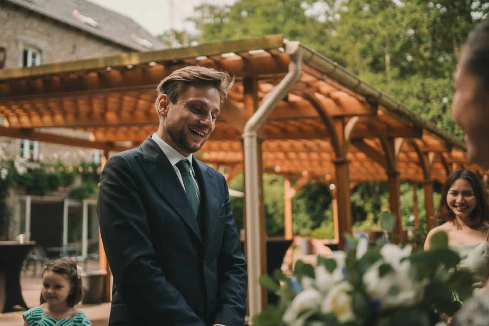 Photo de mariage de L&PA au Moulin de Traon Lez à Bohars par Antoine Borzeix 323