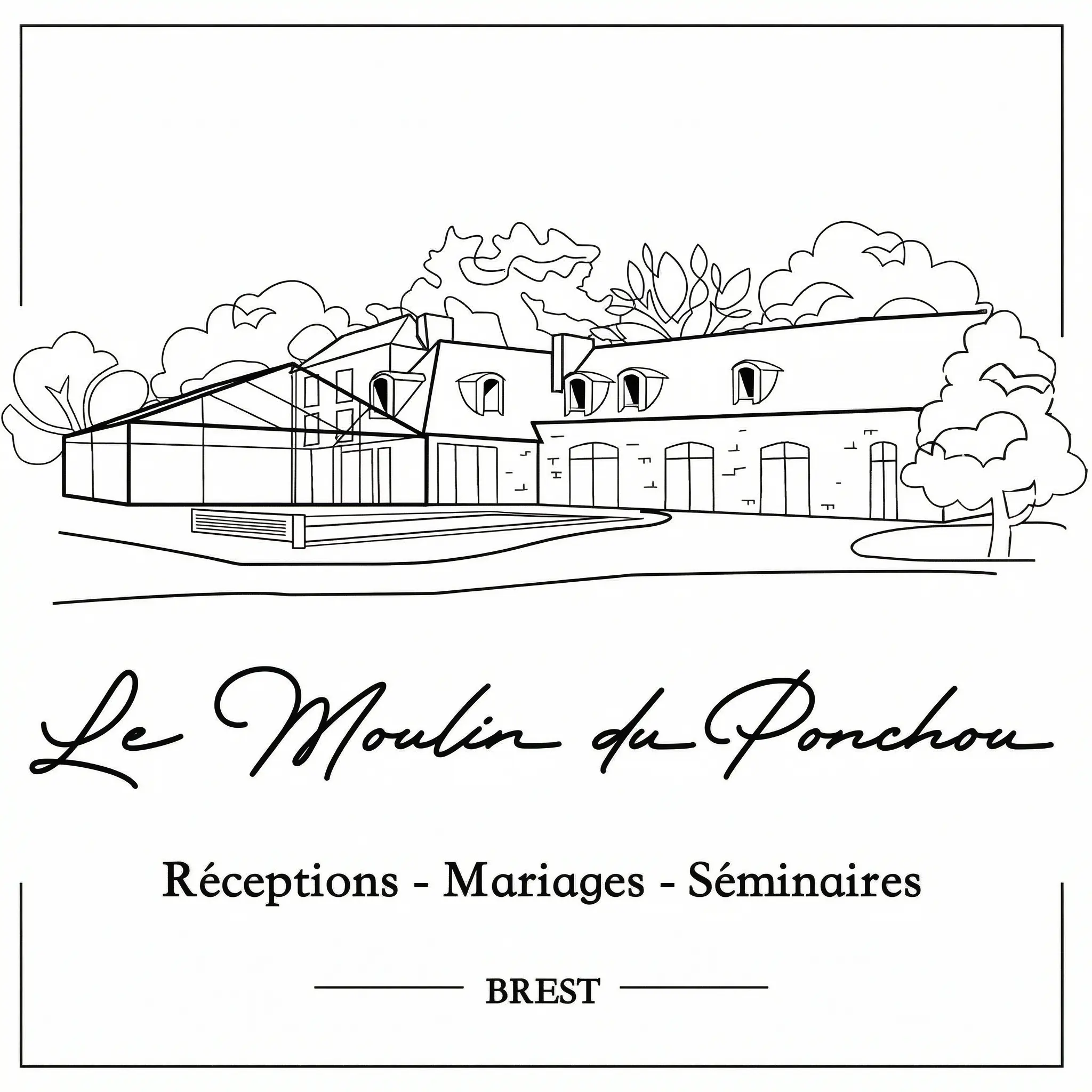 Logo Moulin du Ponchou | Antoine Borzeix Photographe vidéaste de mariage